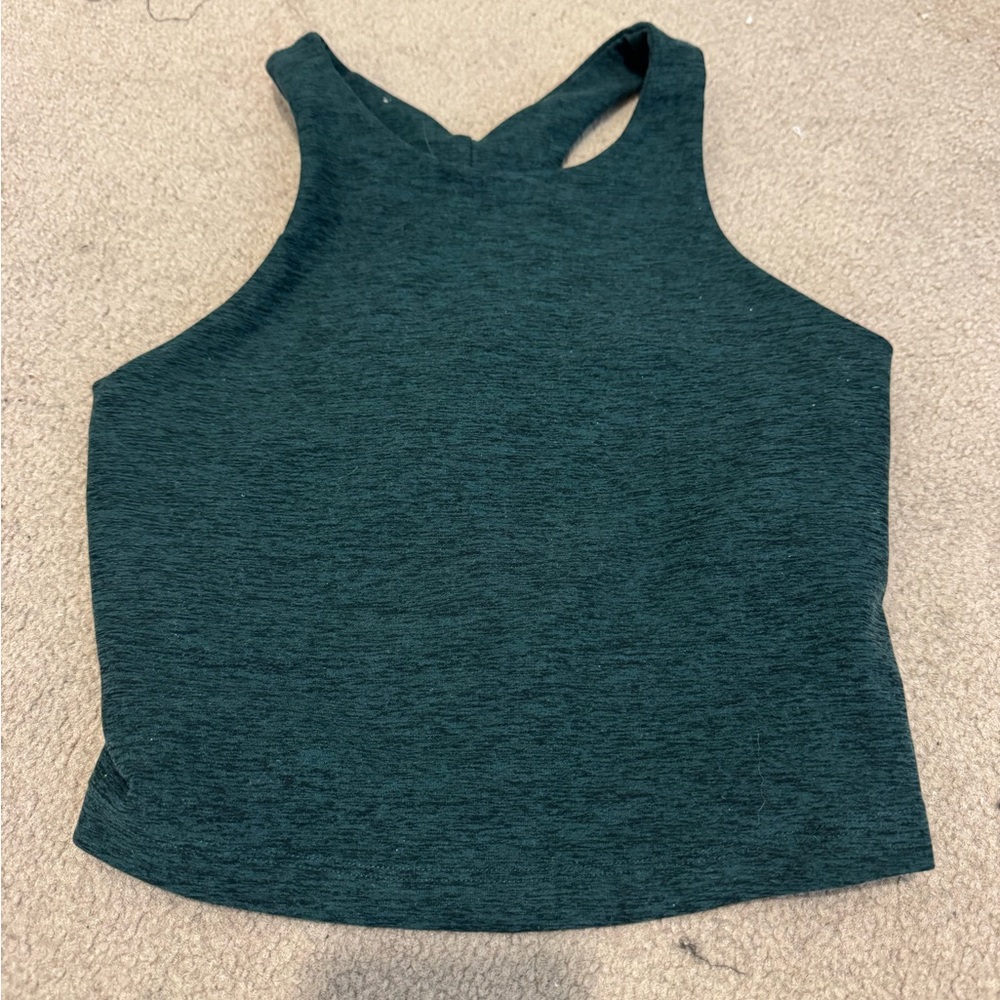 Beyond Yoga Forest Green Tank Top with built in bra